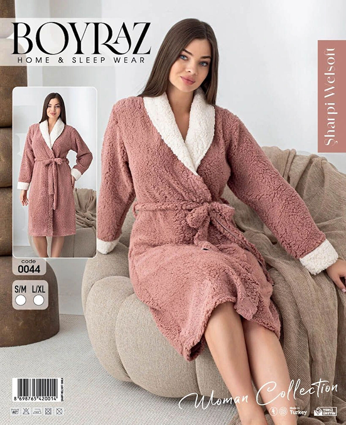 Boyraz 0044 Kadın Sharpi Welsolf Sabahlık