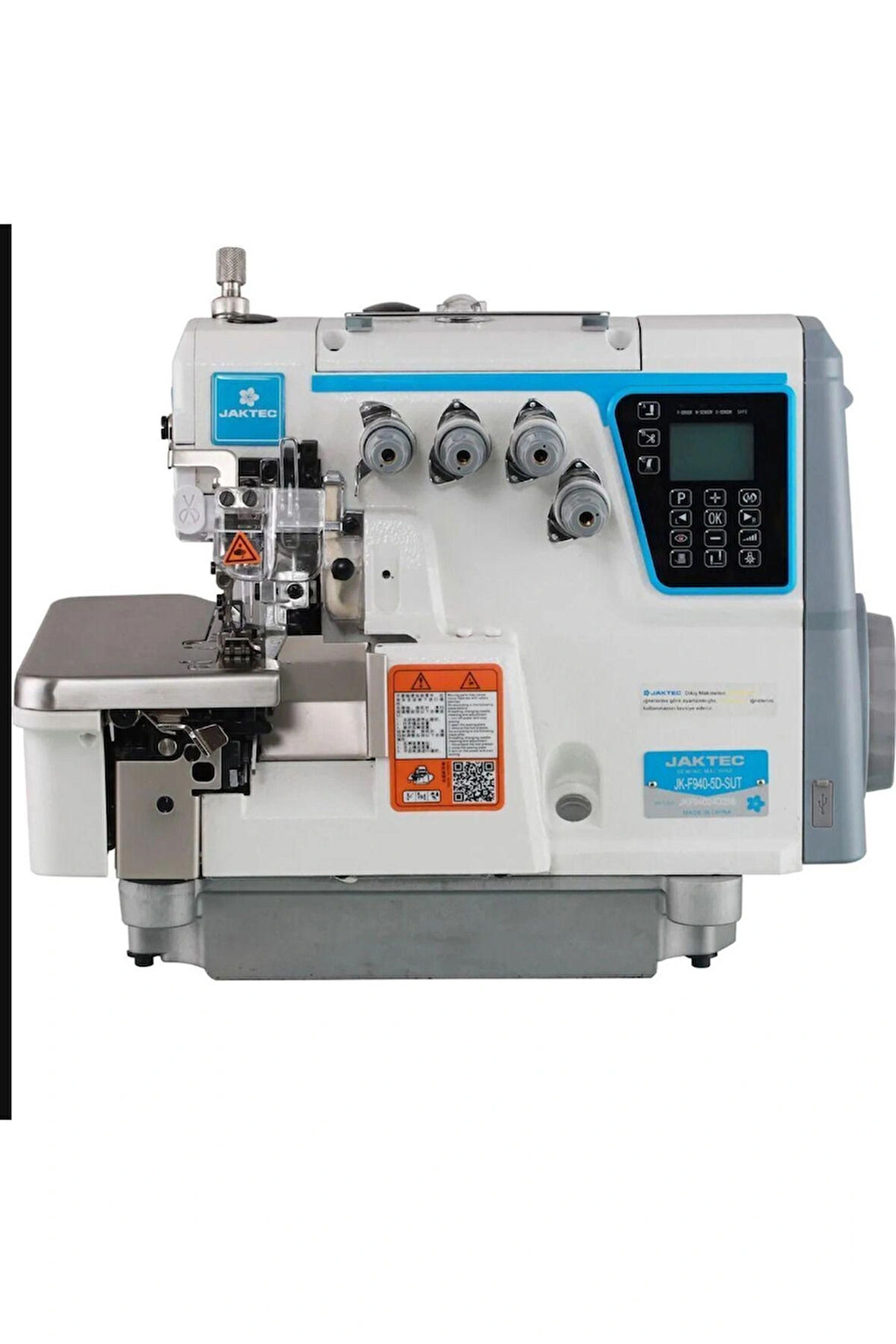 Jaktec F940 4 Iplik Otomatik Overlok Makinesi Servo Motor + Tabla