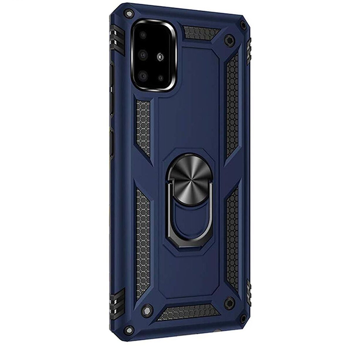 Gpack Samsung Galaxy M51 Kılıf Tank Koruma Vega Standlı Yüzüklü Mıknatıslı