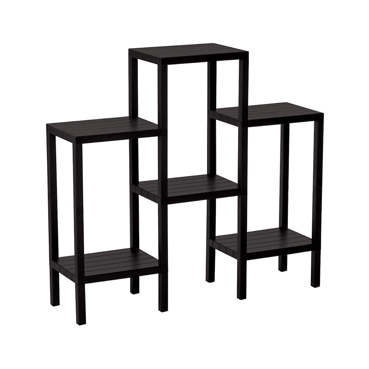 6 RAFLI - SİYAH MODÜLER ÜNİTE PLASTİK 108x100x29 cm (5224)