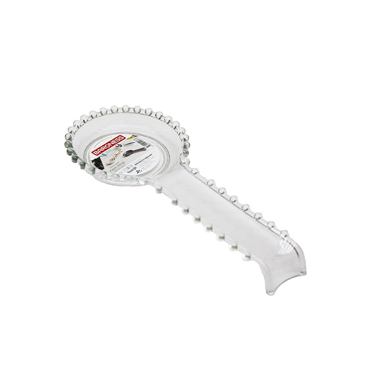 ŞEFFAF - PLASTİK BONCUKLU KEPÇE KAŞIK ÇIRPICI ALTLIK (5224)