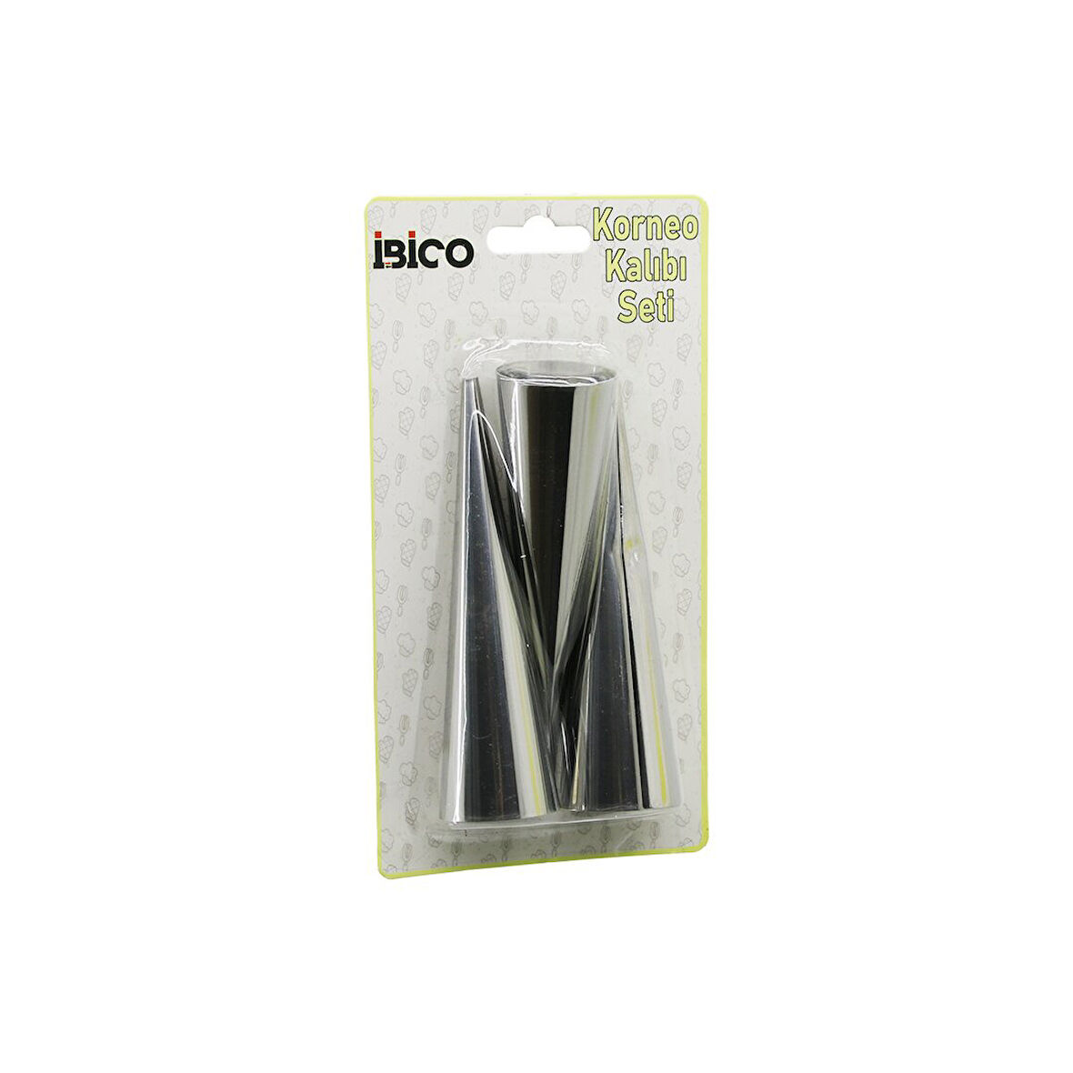 3PCS  METAL KORNEO KALIP - PASTA DEKORASYON APARATI ÇAP:3.4CM X UZUNLUK:12CM BRKT-921602 (5224)