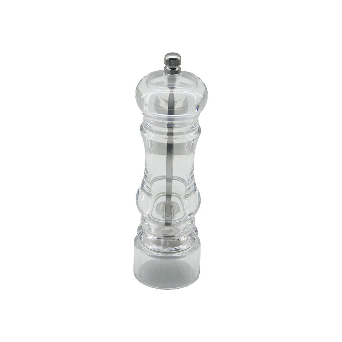 KÜÇÜK AKRİLİK ŞEFFAF MİKA KRİSTAL PLASTİK BAHARAT ÖĞÜTÜCÜ ÇAP: 5CM Y: 17.5CM (5224)