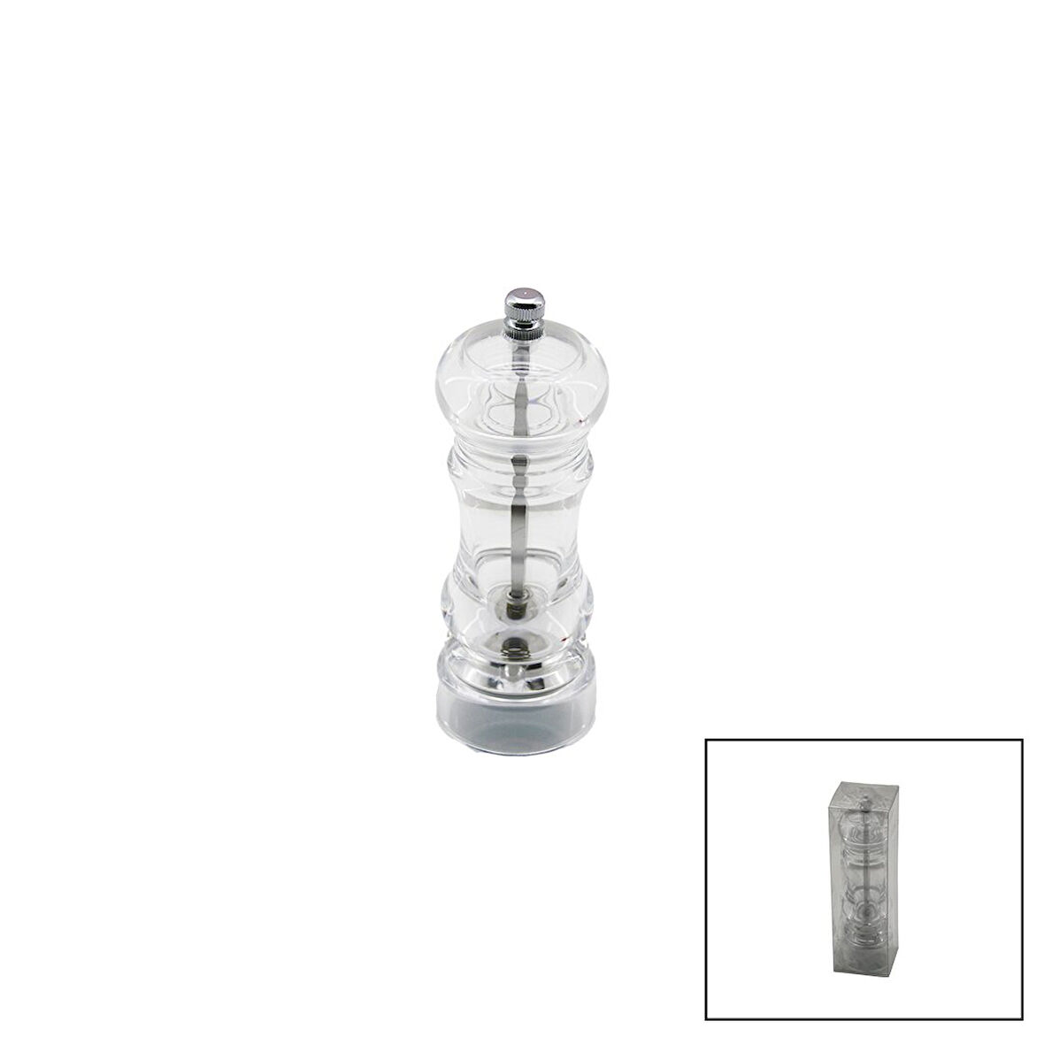 KÜÇÜK   ŞEFFAF MİKA KRİSTAL PLASTİK  BAHARAT ÖĞÜTÜCÜ (5224)