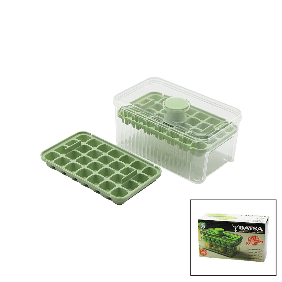 28+28=56LI KÜP ŞEKİL HAZNELİ=MİKA KRİSTAL BUZLUK 2İN1 KAPAK KULPU=KULP - KULPA BAS=BUZ DÜŞÜR (5224) AZ-5224Gok181463