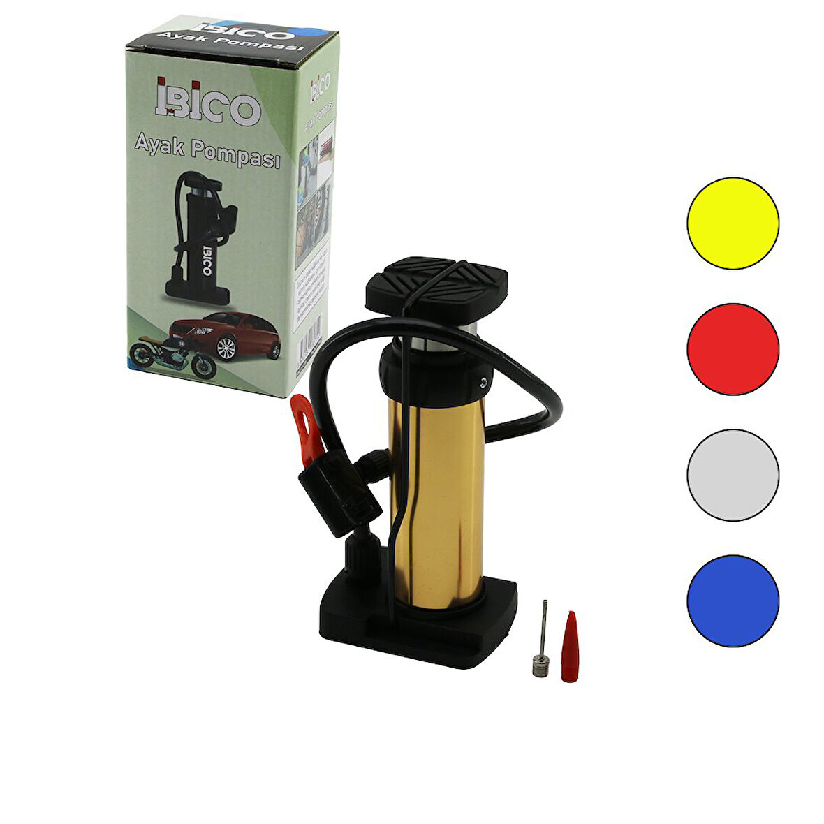 DİKEY MODE LİNCE PİSTONLU AYAK POMPASI OTO-ARAÇ - BİSİKLET-MOTOR LASTİK - TOP - ŞİŞME HAVUZ-YATAK (5224)