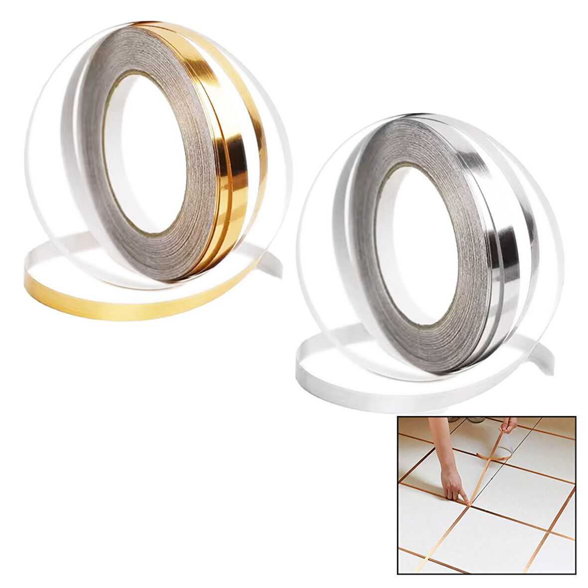 GOLD - GÜMÜŞ  DERZ ARASI YAPIŞKANLI BANT  10MM X 45MT (5224)