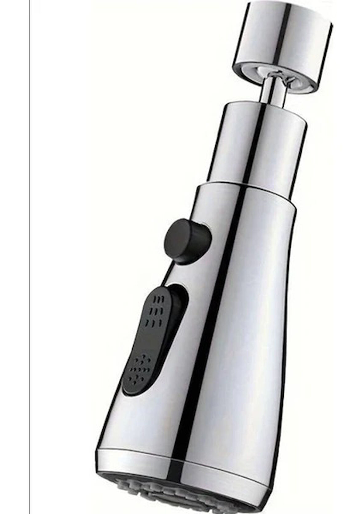 360 DERECE DÖNEBİLEN- 3 MOD  KROM YAĞMUR PÜSKÜRTME BORULU KUBAR MUSLUK UCU  (5224)