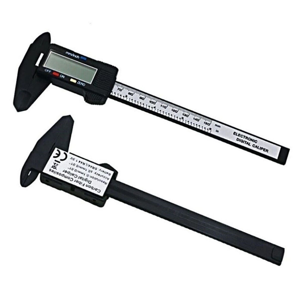 150 Mm Dijital Kumpas Elektronik Fiber Karbon Kaplı Plastik - Kumpas (5224)
