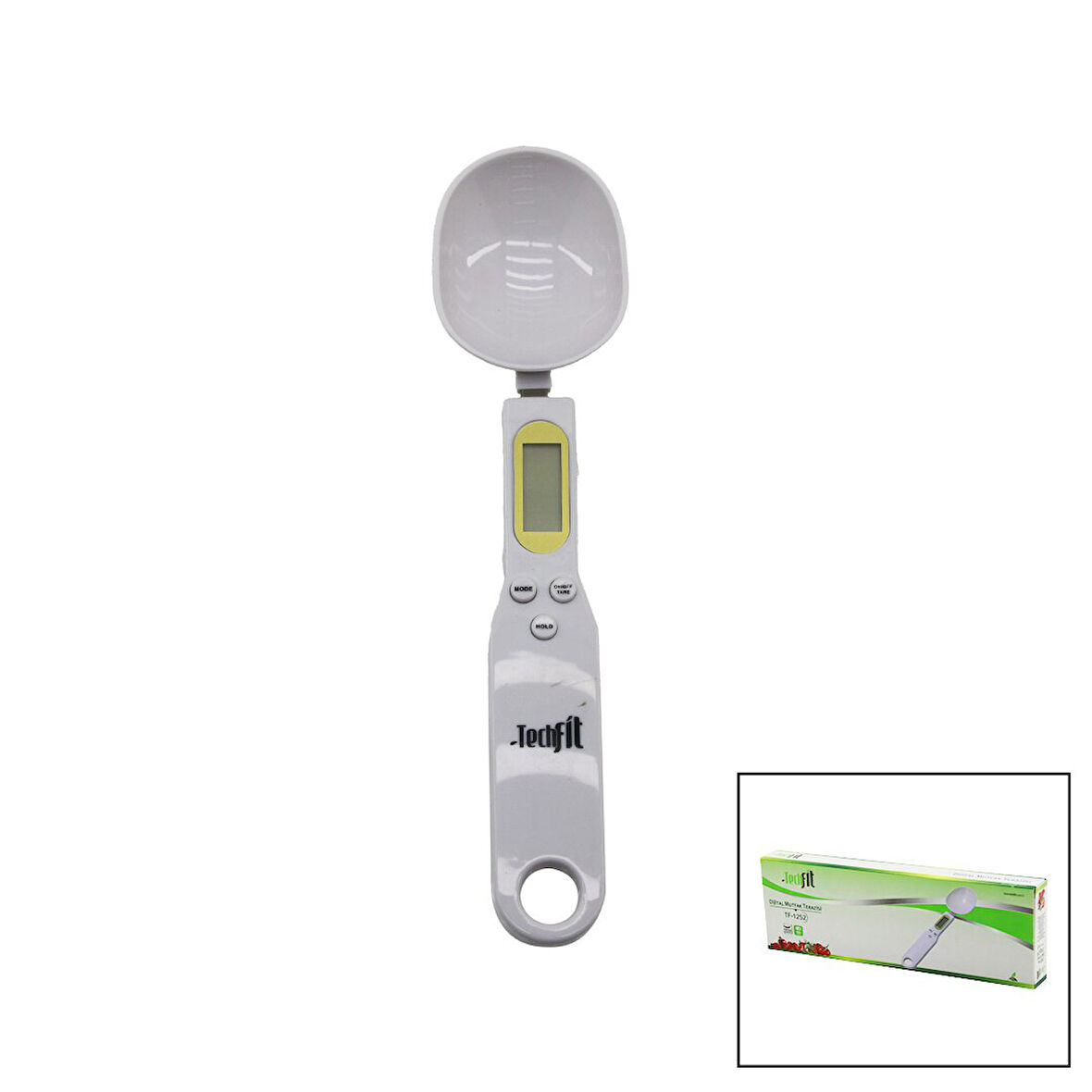 KAŞIKLI  DİJİTAL HASSAS MUTFAK TERAZİSİ 300GR / 0.1GR LCD EKRAN DARA FONKSİYONU PİLLİ=1-CR2032 TF-1252 (5224)