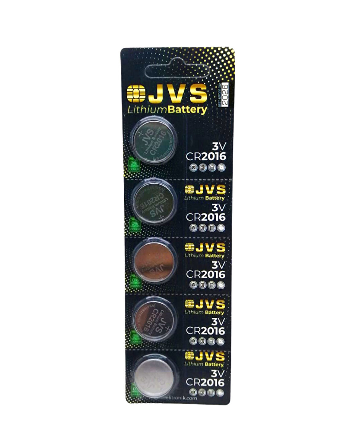 JVS CR2016 3V PARA PİLİ 5Lİ KART (5224)