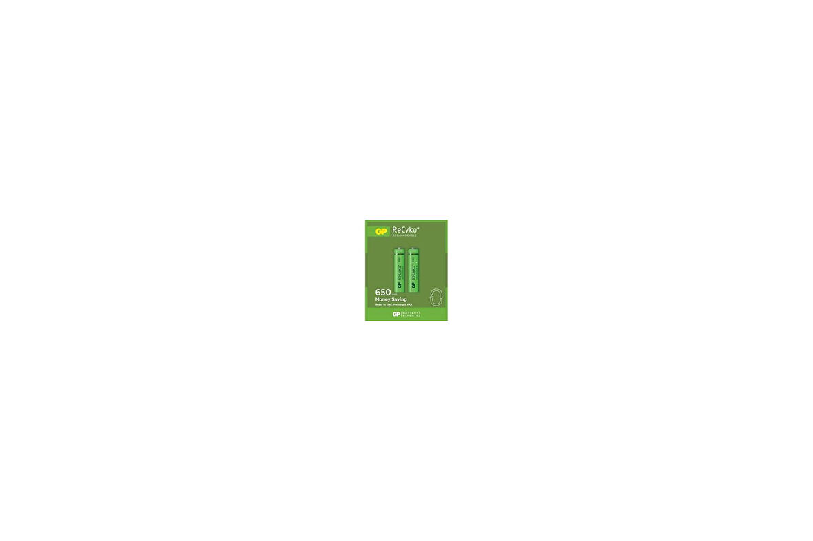 GP RECYKO 650mAh AAA ŞARJLI İNCE PİL 63C092  2Lİ KART (5224)