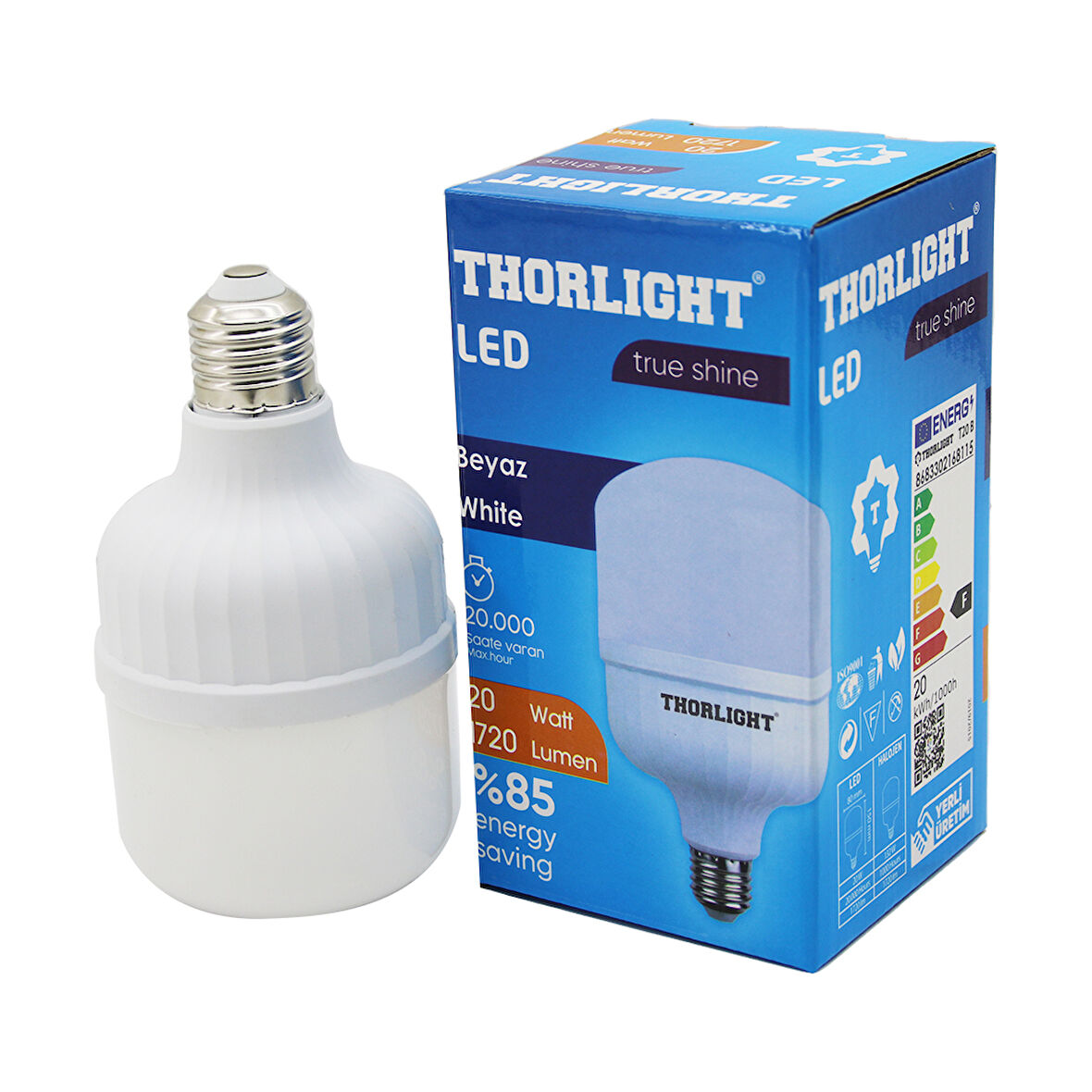 THORLIGHT 20W E27 TORCH T-SHAPE BEYAZ LED AMPUL T-20B (5224)