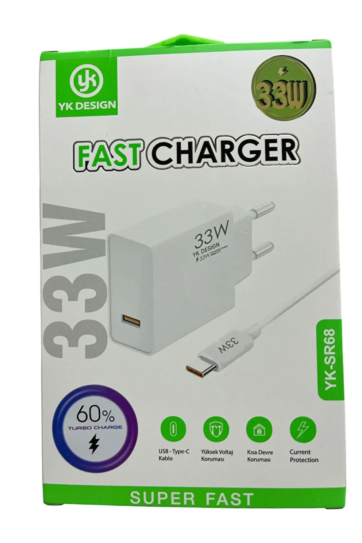 Usb Type-c 33W Şarj Aleti YK-SR68 (5224)