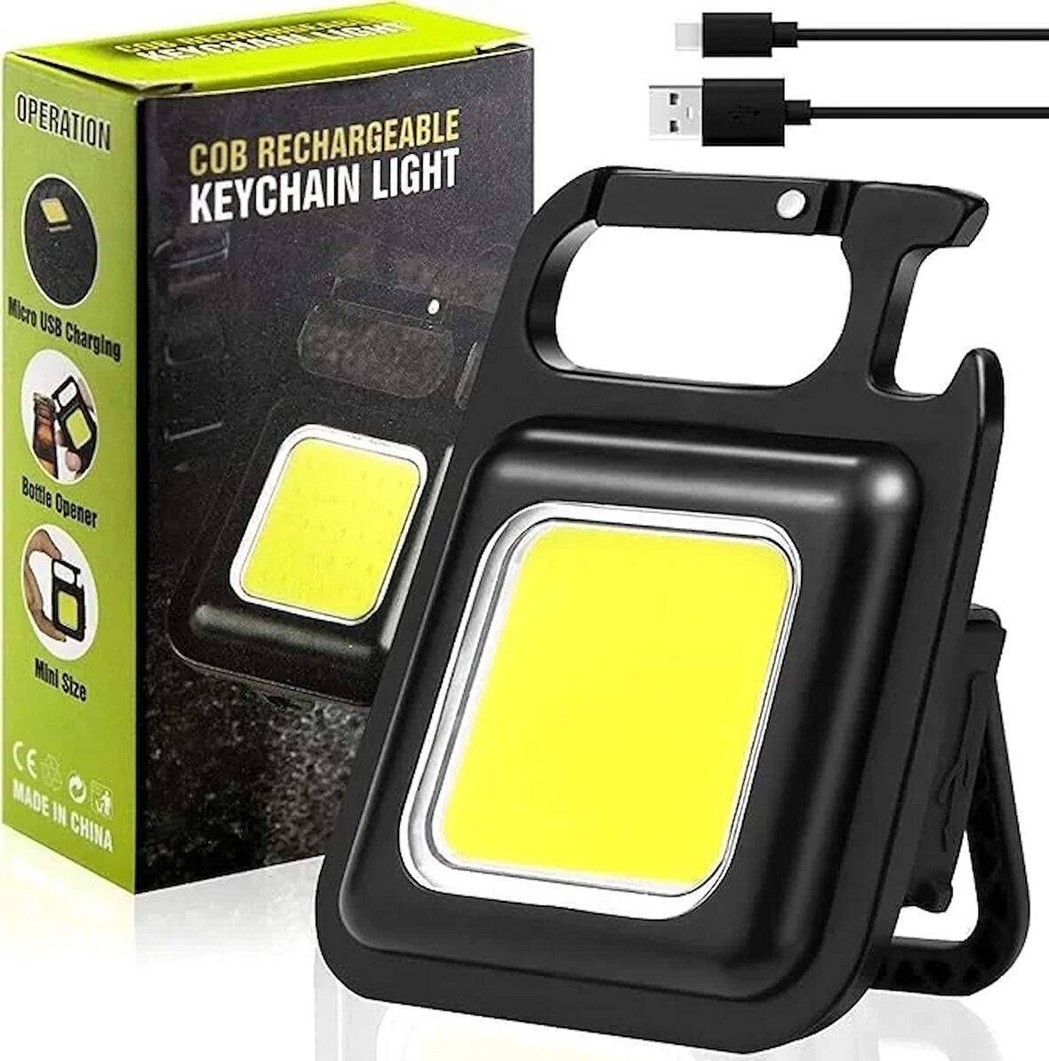 Mini Taşınabilir Led Çok Fonksiyonlu Fener (5224)