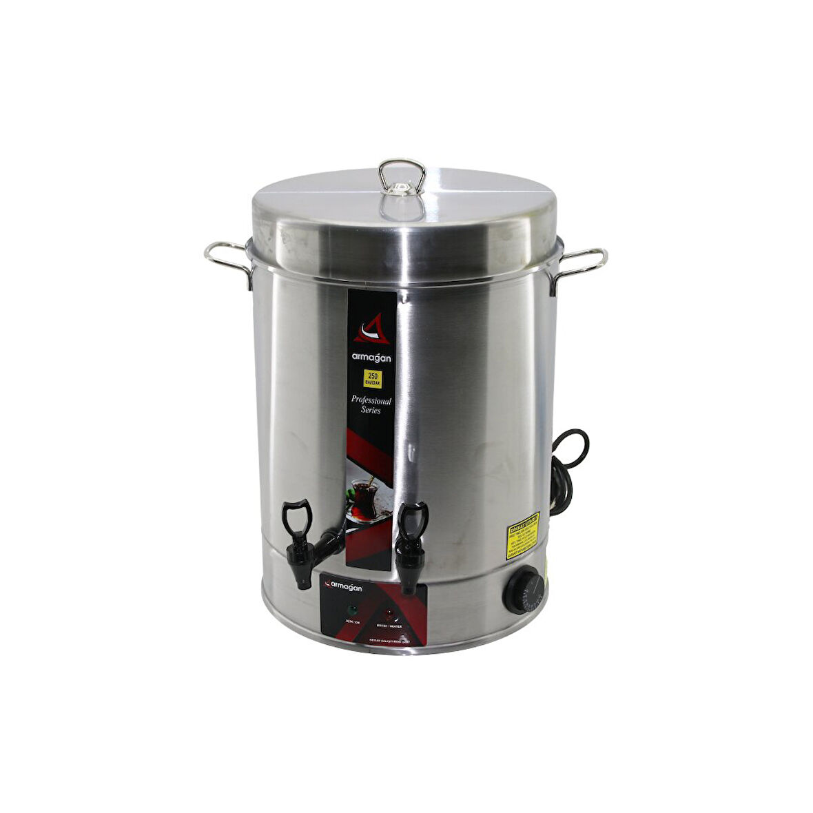 ARMAĞAN 250 BARDAK ÇAY OTOMATI ELEKTRİKLİ SEMAVER ÇAY MAKİNESİ ÇİFT MUSLUK 2500W (5224) AZ-5224Gok112041