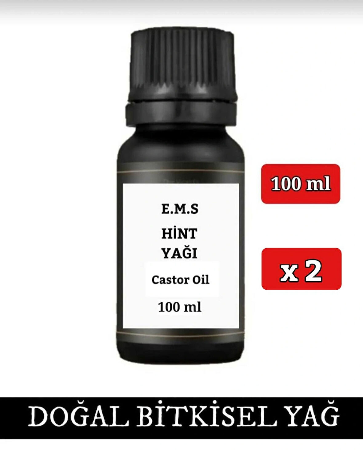 HİNT YAĞI 2 X 100 ML (CASTOR OİL) % 100 SAF - SOĞUK PRES.