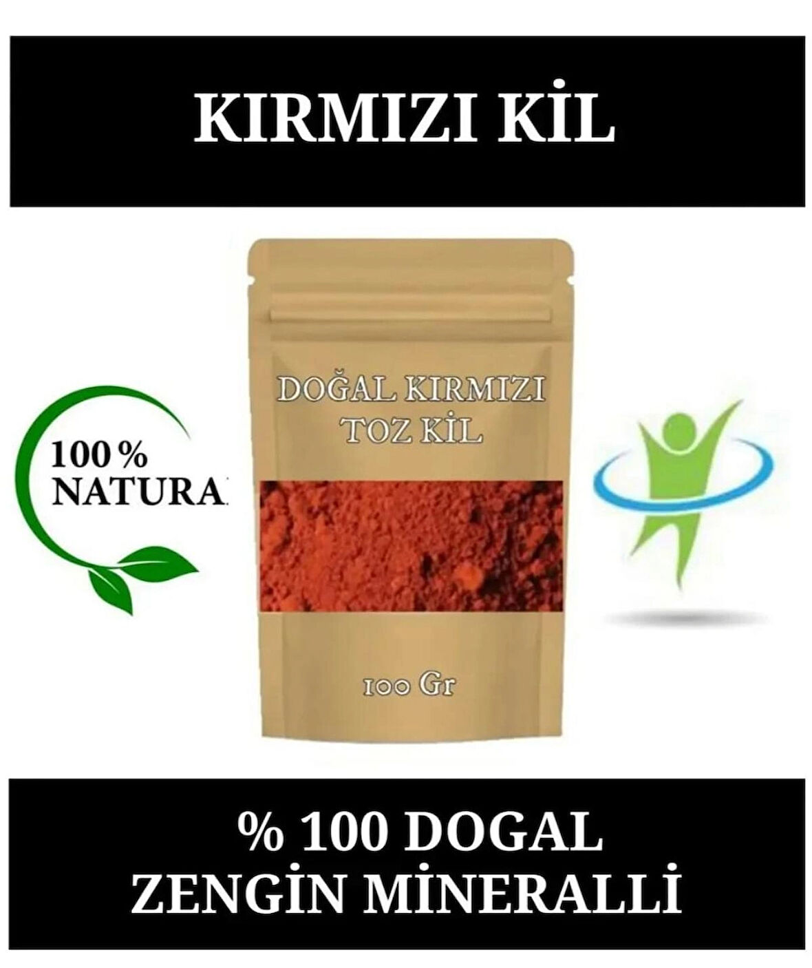 KIRMIZI KİL DOĞAL YÜZ MASKESİ KIRMIZI KİL MASKESİ KIRMIZI TOZ KİL 100 GR.