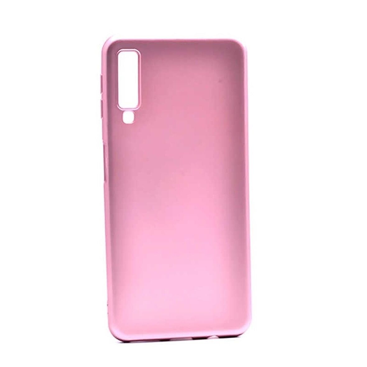 Smcase Samsung Galaxy A7 2018 Lüks Silikonlu Kılıf  Tam Kapatan Cam