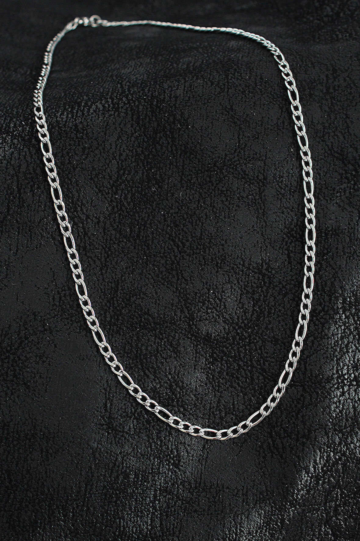 316L Çelik Klasik Figaro Zincir Model Gümüş Renk Erkek Kolye