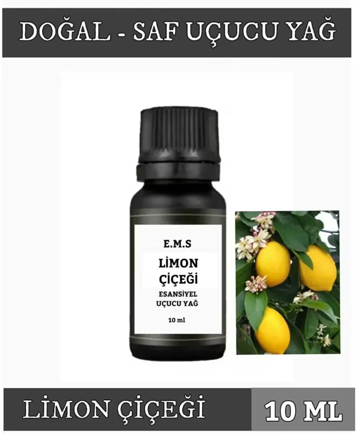 LİMON ÇİÇEĞİ Uçucu Yağ Buhurdanlık Esansı Oda Kokusu DİFÜZÖR Uçucu Esansiyel Yağ Buhur Yağı 10 ML.