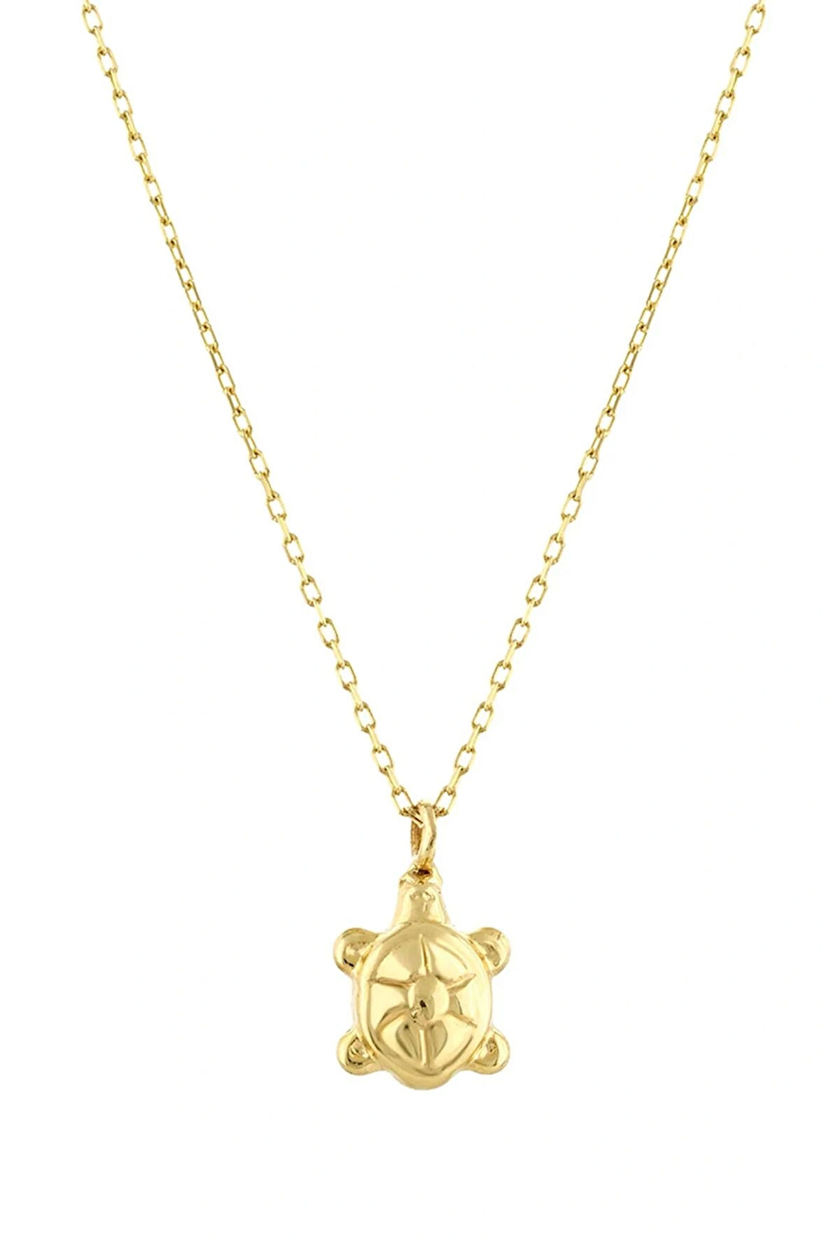 14 Ayar Altın Kaplumbağa Kolye