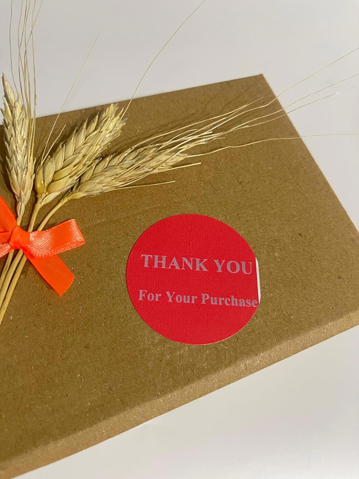 Thank You for your order Kırmızı Yuvarlak Yapışkanlı Etiket 5x5 cm 100 adet