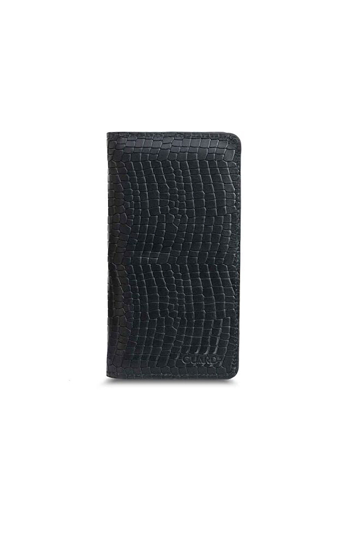 Guard Plus Telefon Girişli Siyah Texas Baskı Deri Unisex Cüzdan