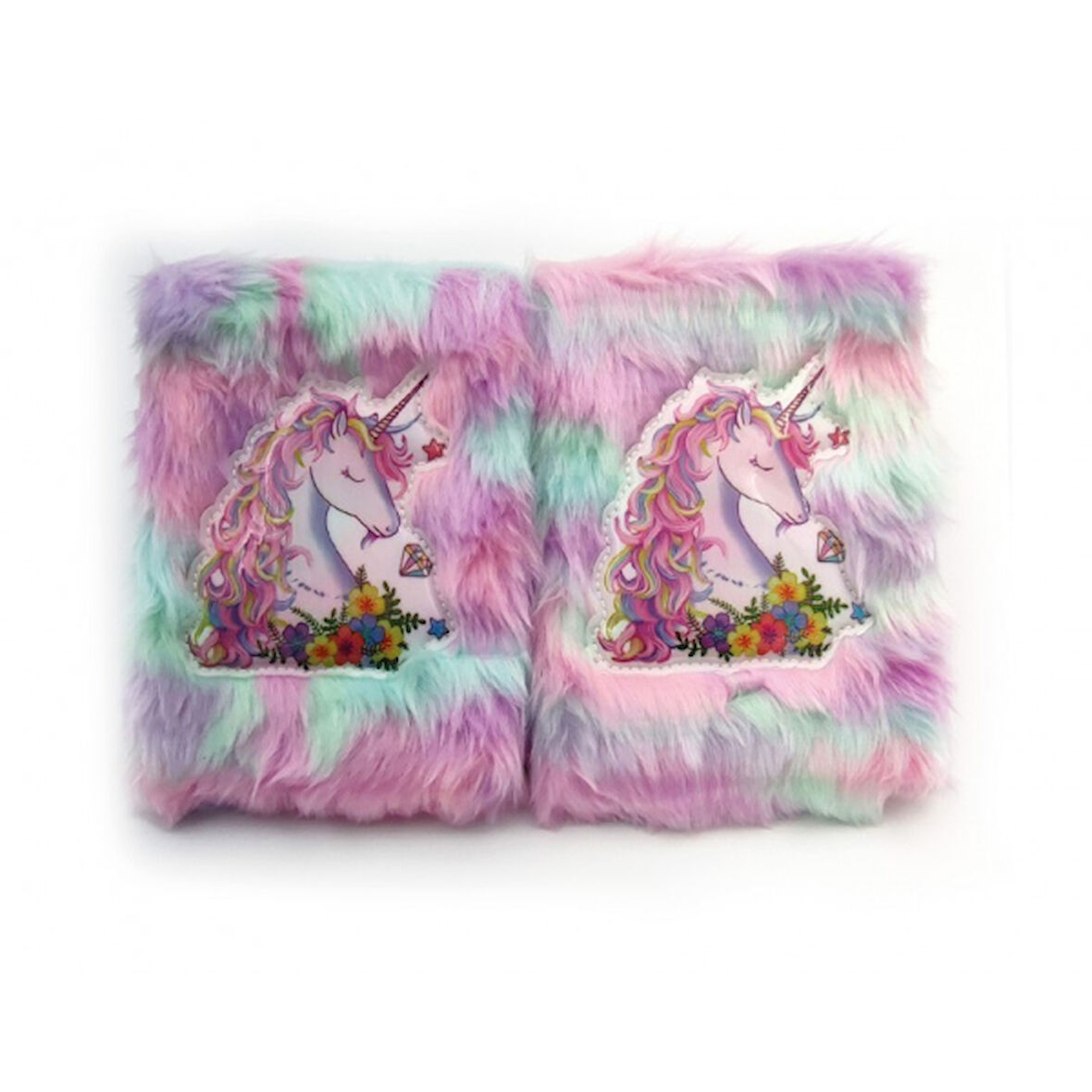 Peluş Hatıra Defteri - Çiçekli Unicorn Temalı