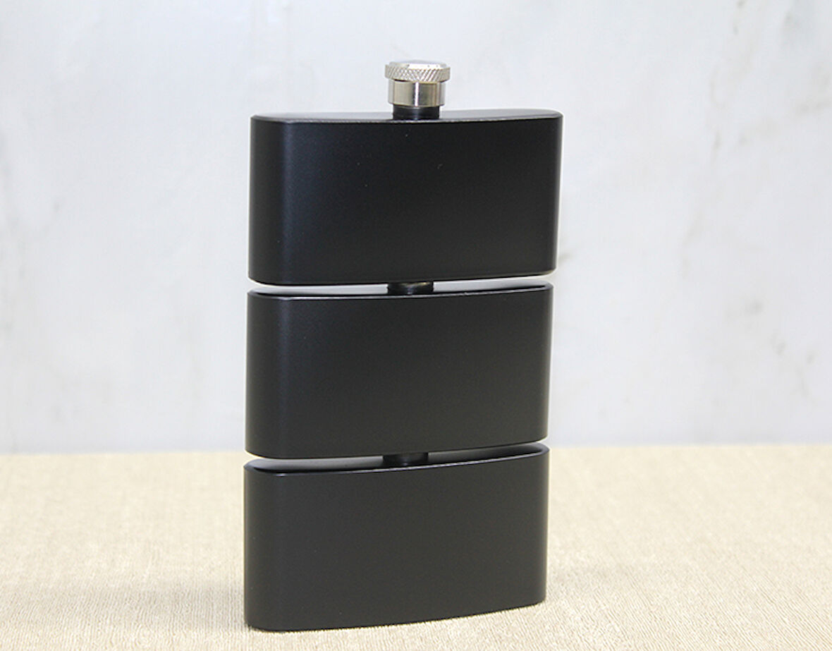 3 Katlı Paslanmaz Çelik Matara Siyah Renk 