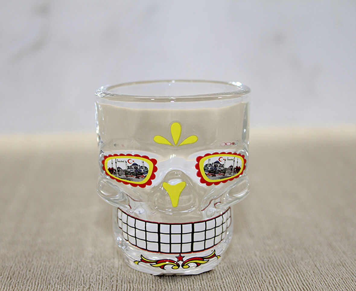 İstanbul Temalı Cam Kurukafa Shot Bardak 