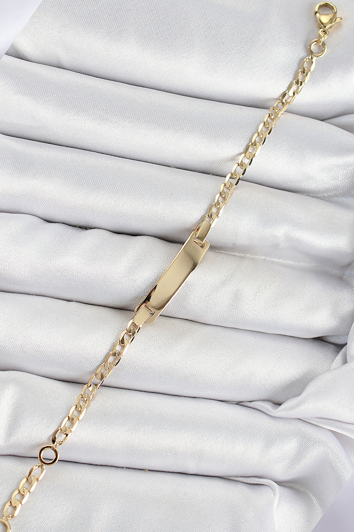  Pirinç Dikdörtgen Model Gold Renk Xuping Bebek Künyesi