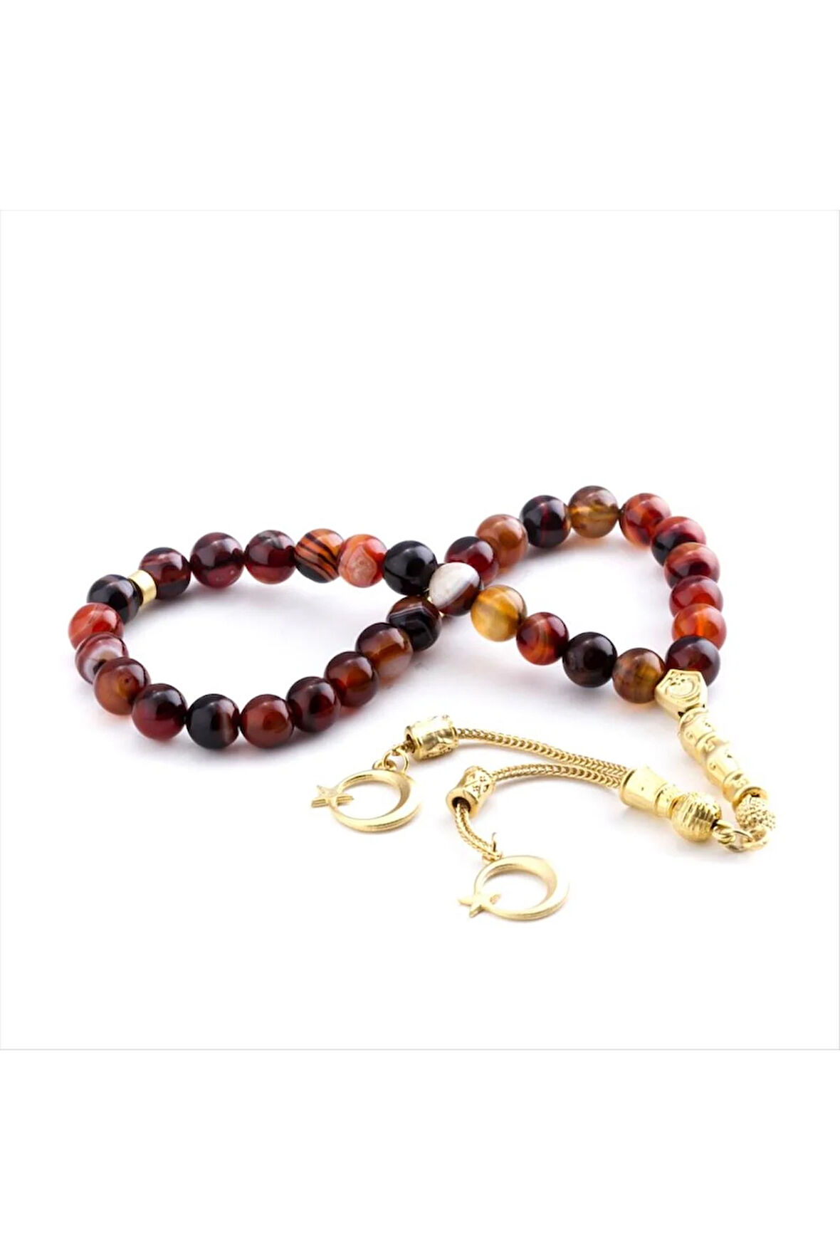 Akik Doğaltaş Tesbih 8 mm