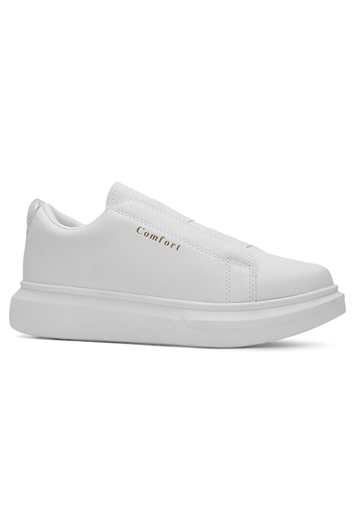 Günlük Erkek Sneaker Casual Kalın Yüksek Queen Taban Oval Burun Bant Detaylı Spor Ayakkabı 109