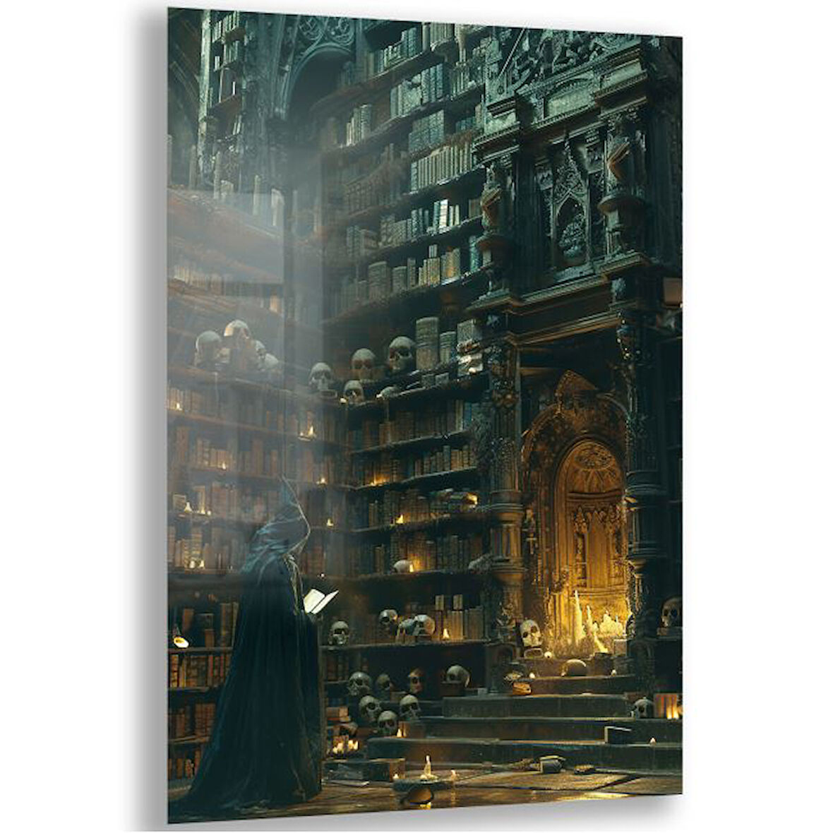 Fantastik ve Korku Cam Tablo - Karışık - Dikey Motif 01-115
