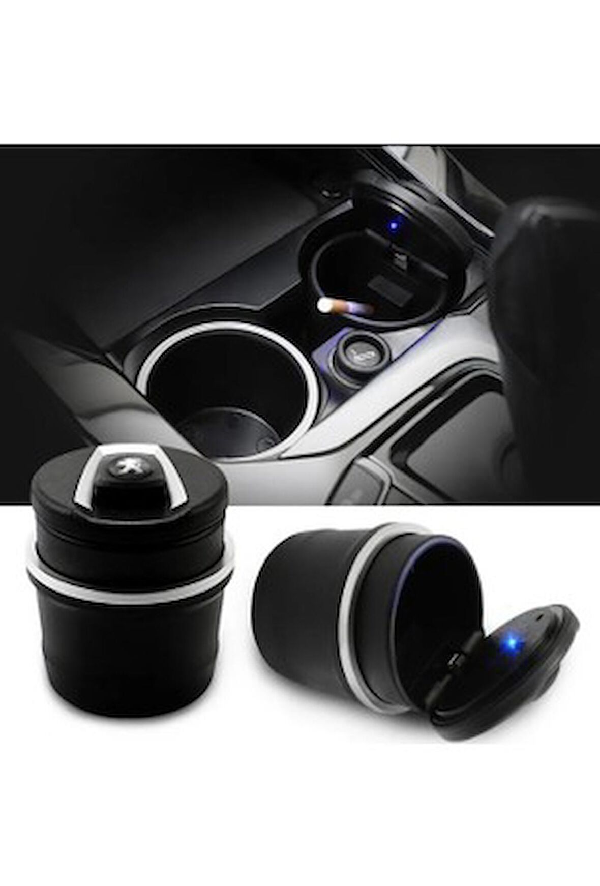 Mitsubishi Lancer bardaklık uyumlu ışıklı küllük ve kap - lüks tip