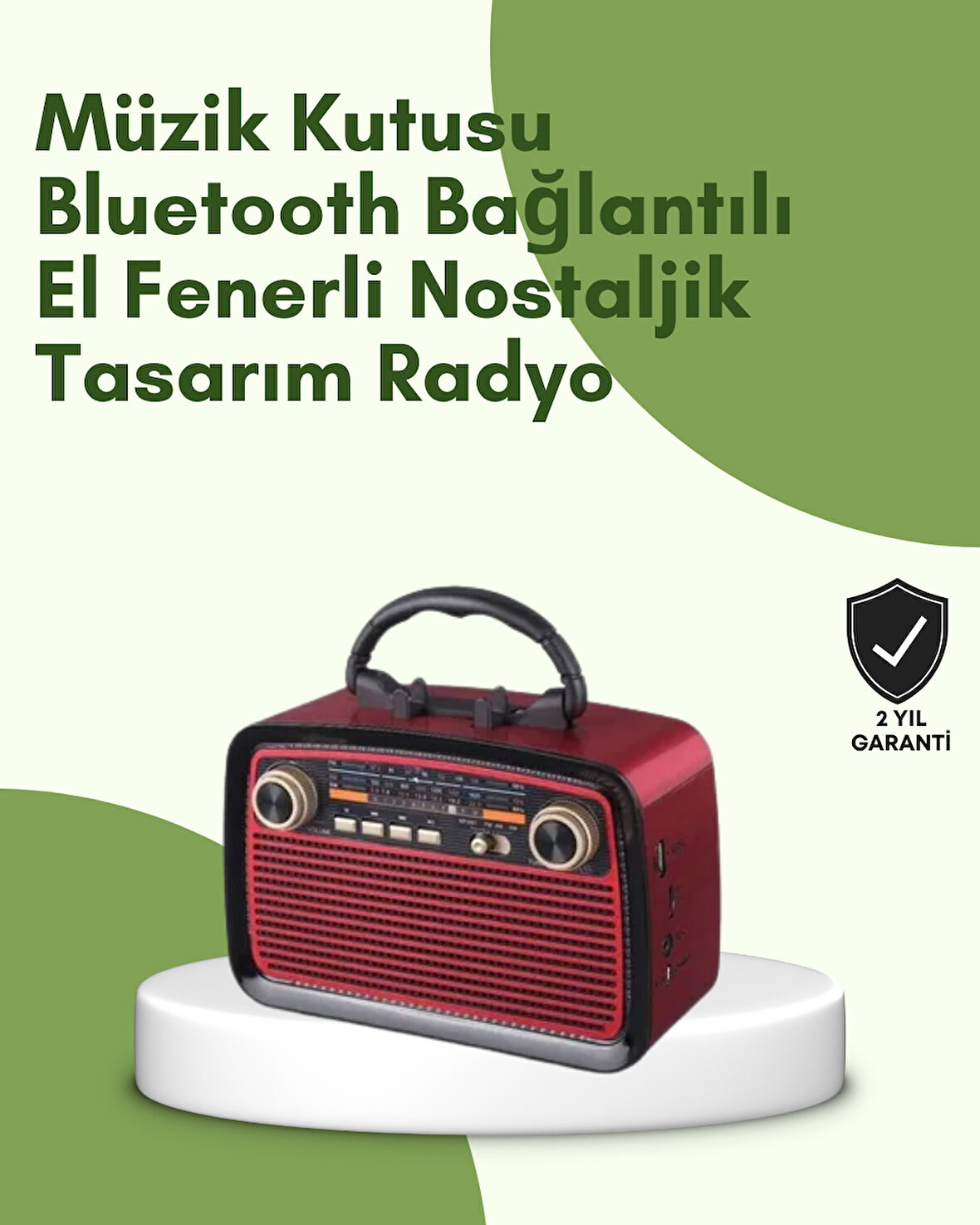 Kablosuz Bluetooth Hoparlör – Yüksek Ses Kalitesi, Uzun Pil Ömrü, FM ve AM Radyo Fonksiyonu