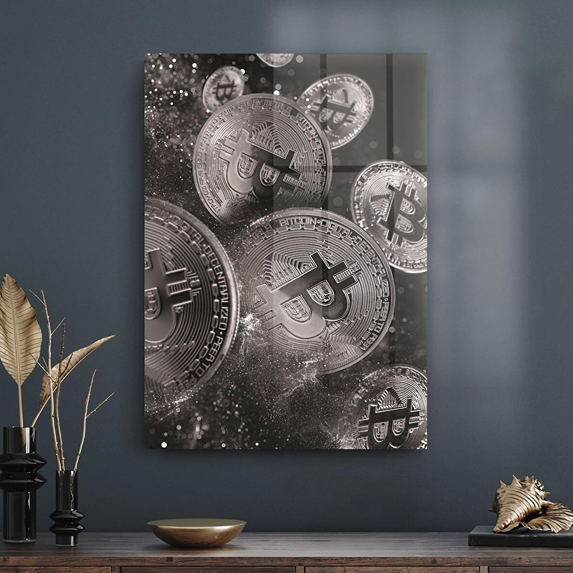 Decovetro Cam Tablo Bitcoin Desenli