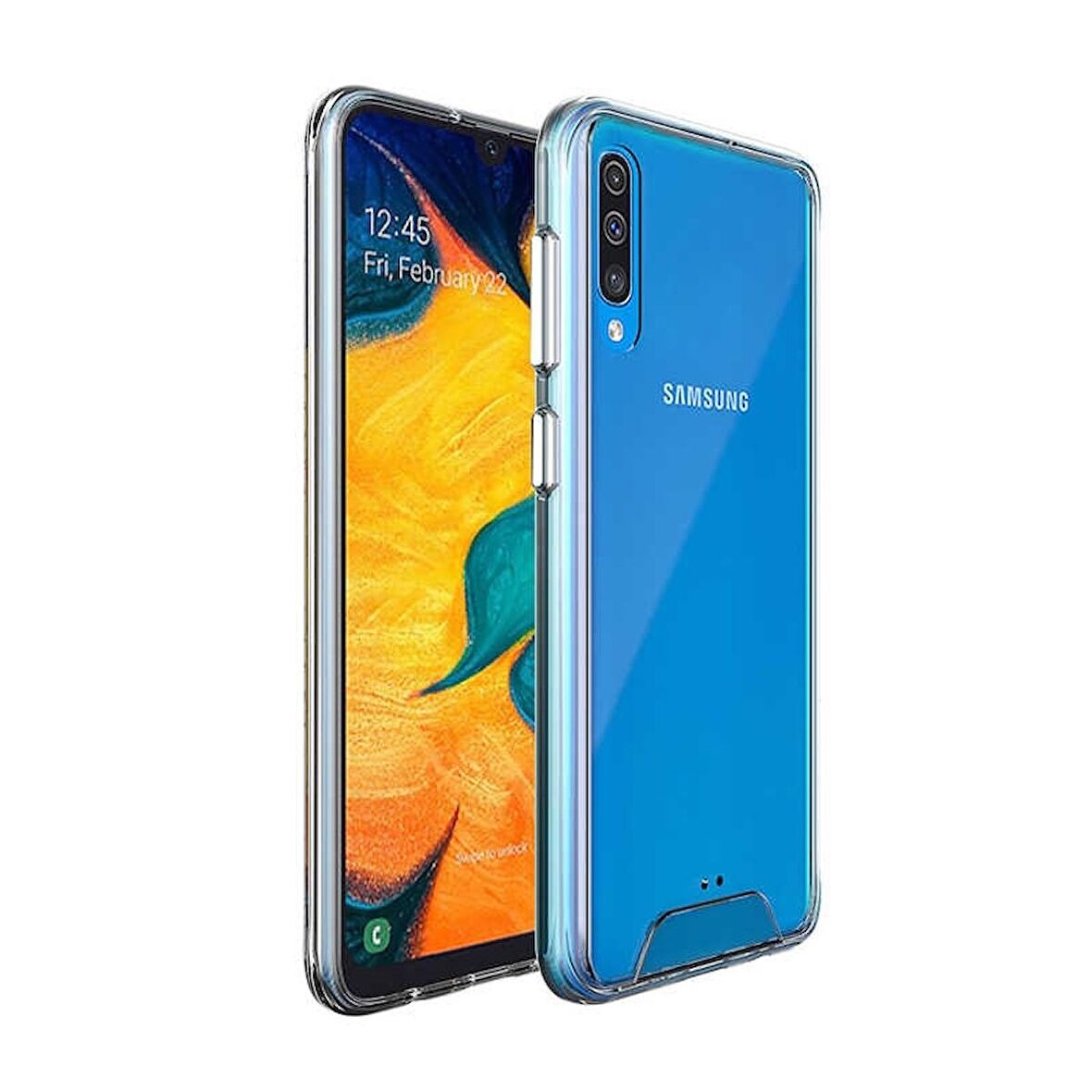Smcase Samsung Galaxy A30s Kılıf Gard Darbe Korumalı Silikonlu   Nano Ekran Koruyucu