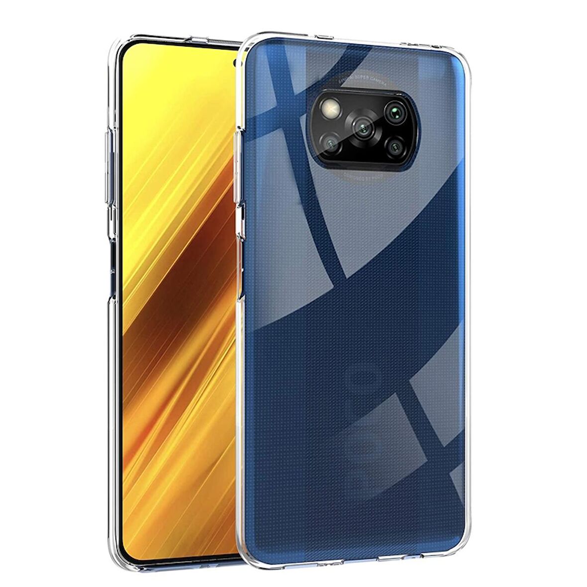 Gpack Xiaomi Poco X3 NFC Kılıf Süper Silikon Şeffaf Koruma