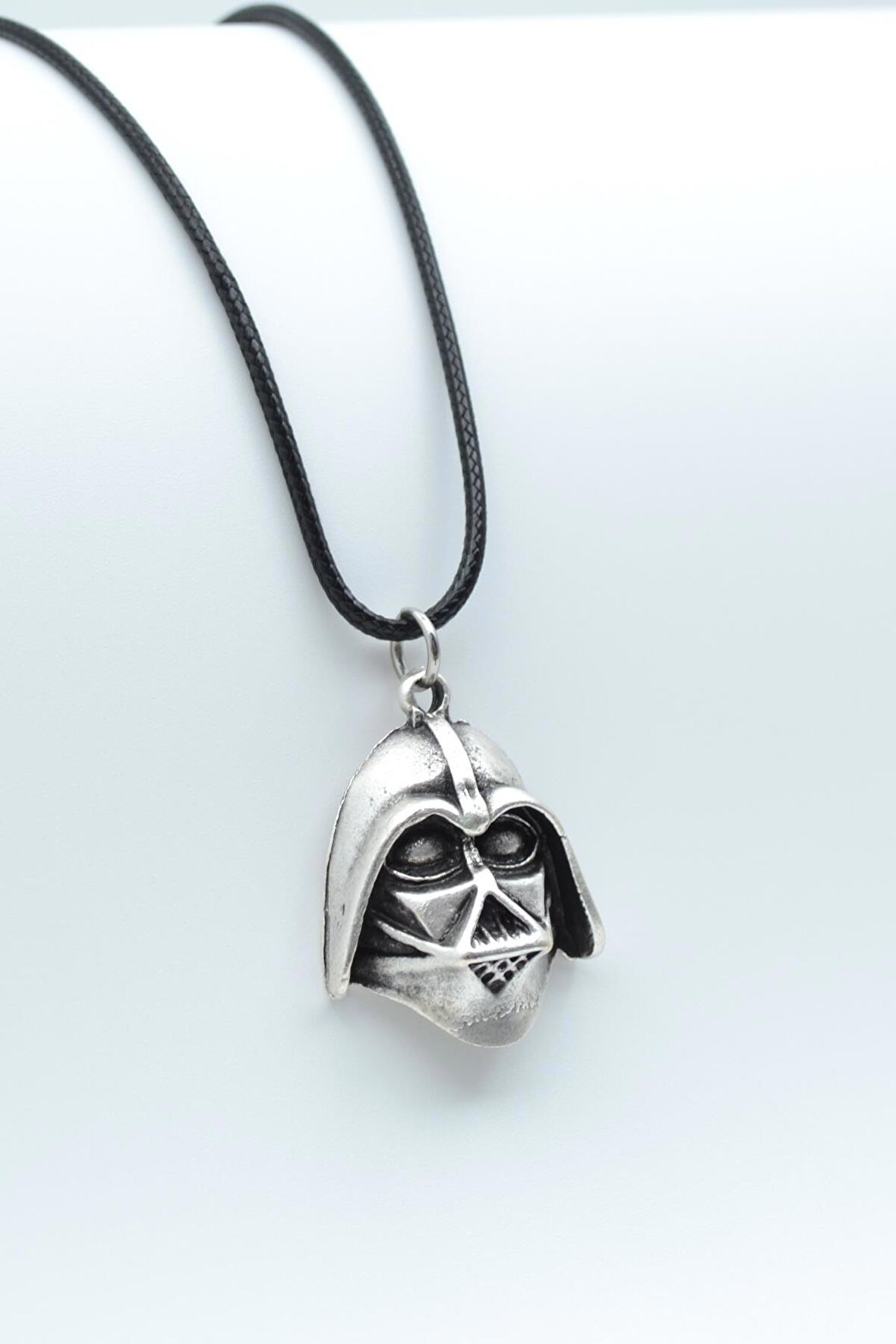 Star Wars - Darth Vader Kolye Deri İp Kolye Gümüş Kaplama Erkek Kadın Kolye
