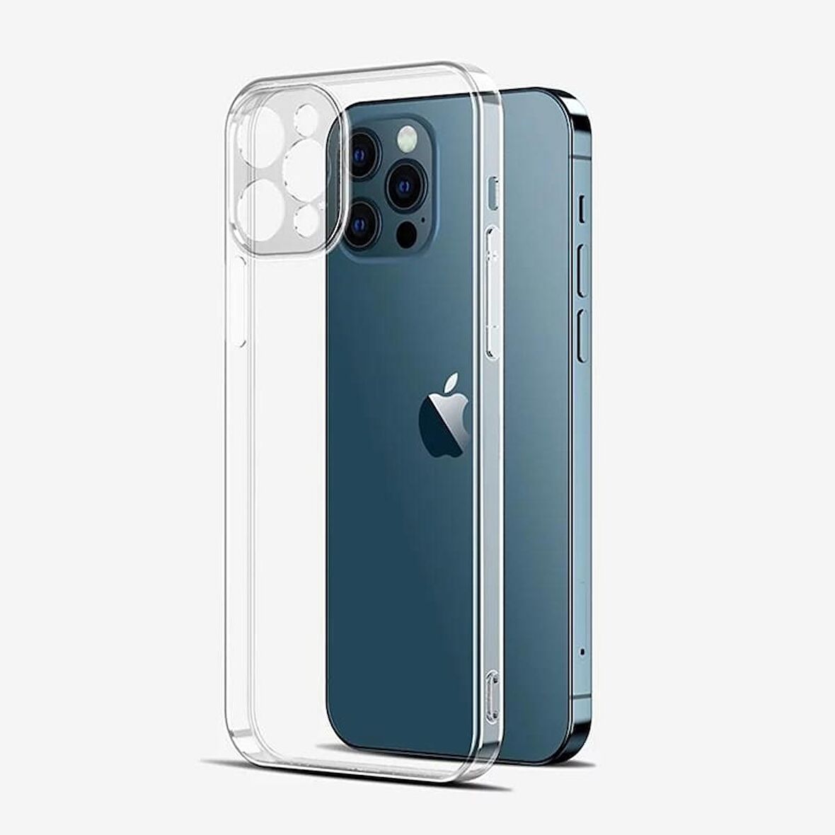 Gpack Apple iPhone 12 PRO MAX Kılıf Kamera Korumalı Şeffaf Silikon