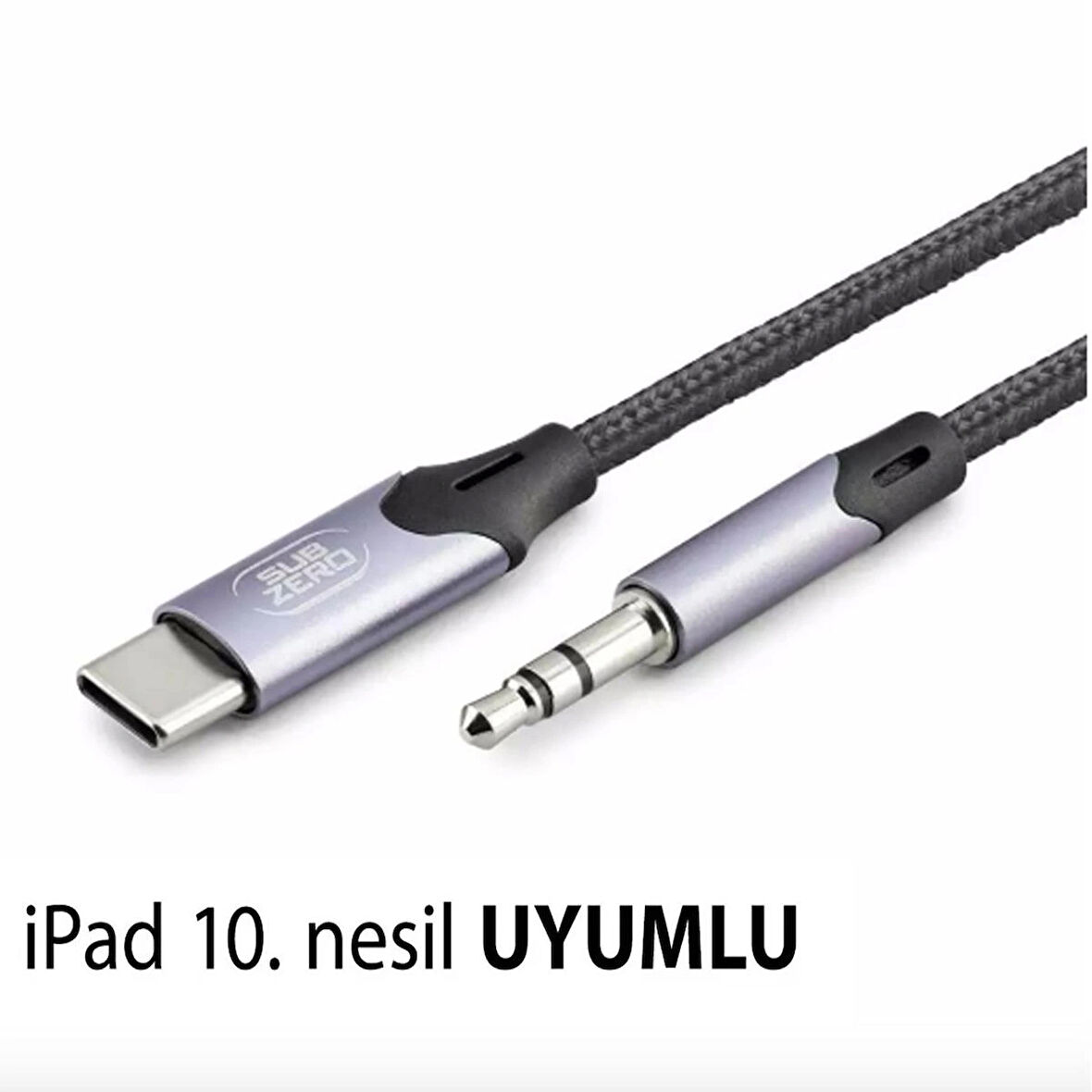  İpad 10. Nesil Uyumlu Metal Başlık AUX Kablo Ses Dönüştürücüsü Hasır Type-C Çeviricisi