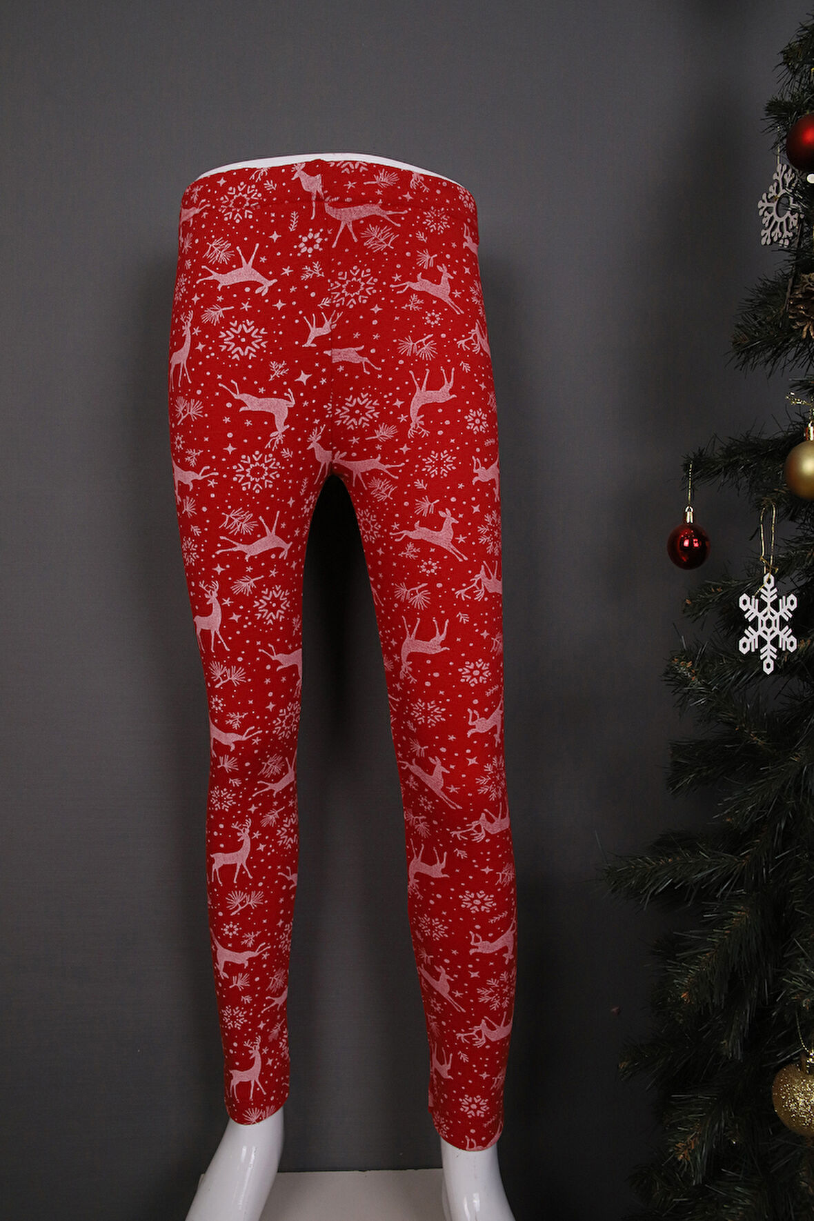 Noel Desenli Kız Tayt