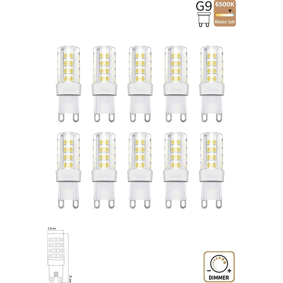 Mısır Şeffaf 5W 6500K G9 LED Ampul ERD-305