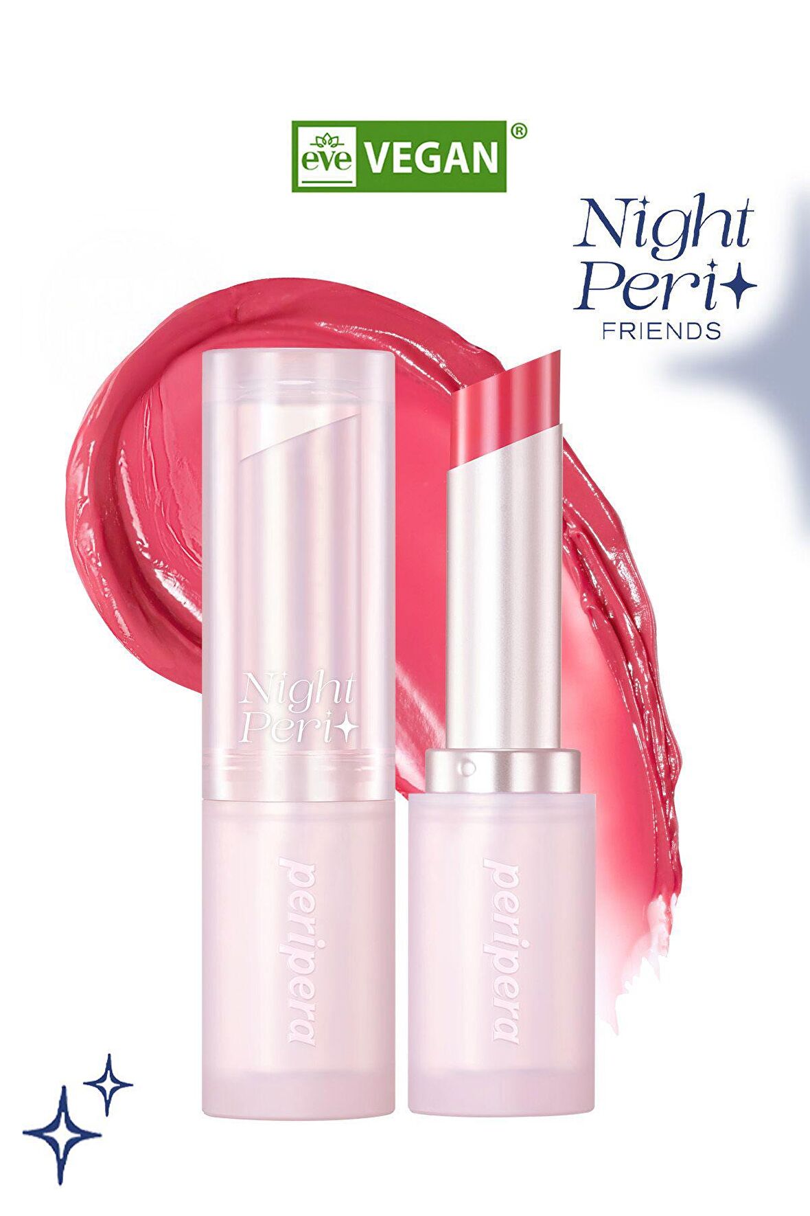 Yoğun Nemlendirme Sunan Vegan Dudak Balmı Peripera Ink Mood Glowy Balm (#9 Pinkmmelier) (Night Peri)