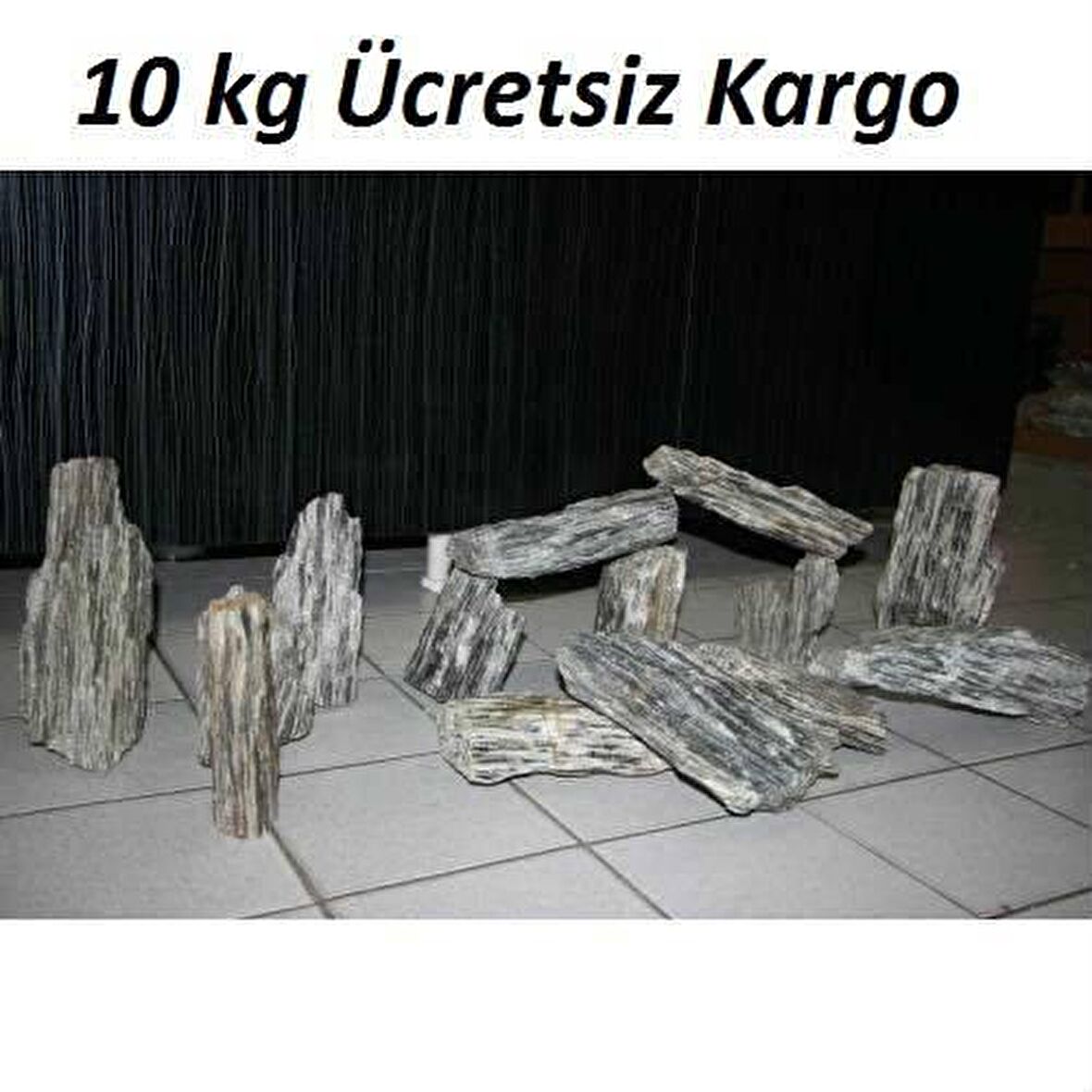 10 kg Gnays Kaya Orijinal 1.Kalite Doğal Dekoratif Simli Gnays Kaya