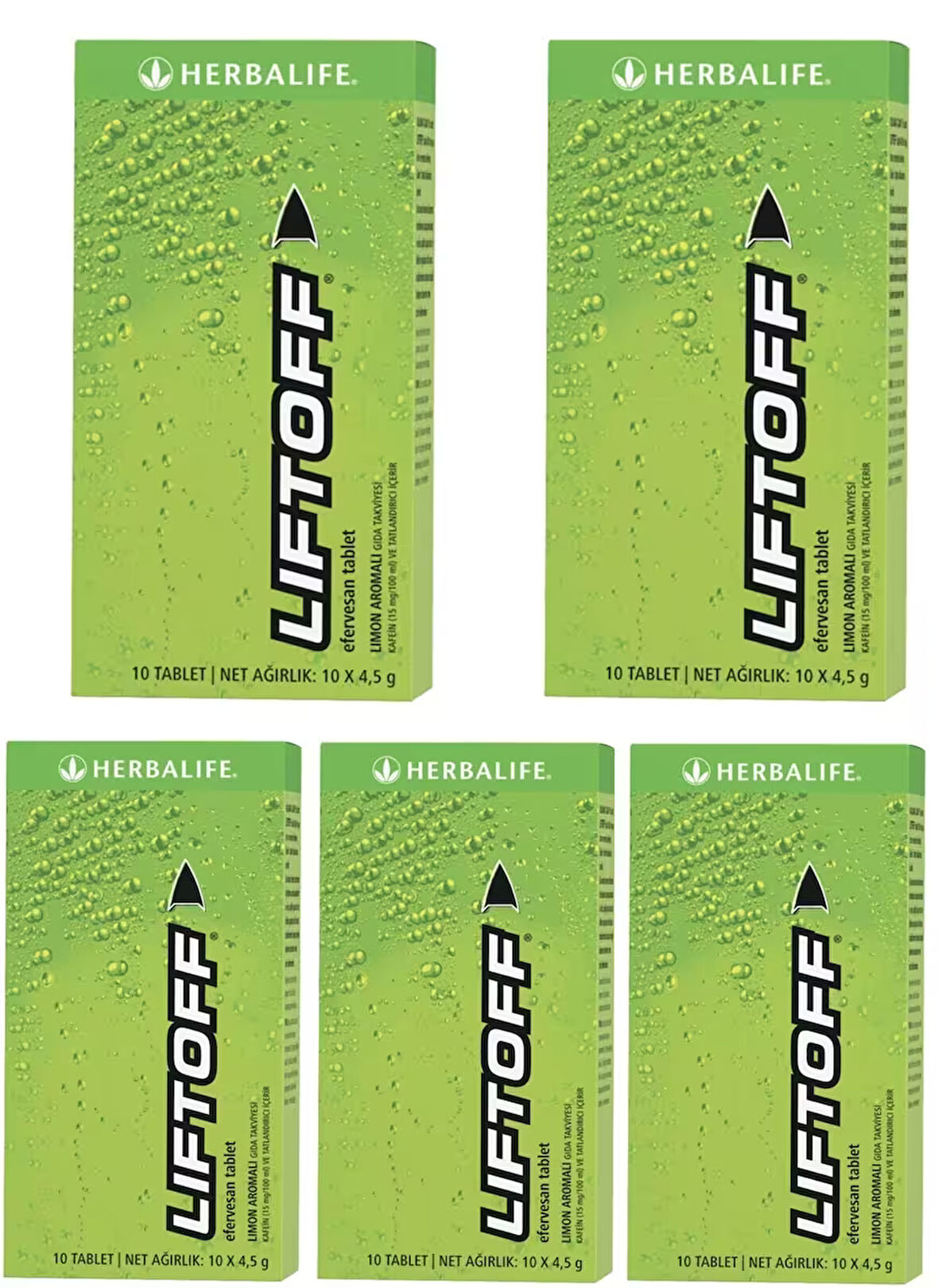 10 adet LiftOff® Efervesan İçecek Limon Aromalı