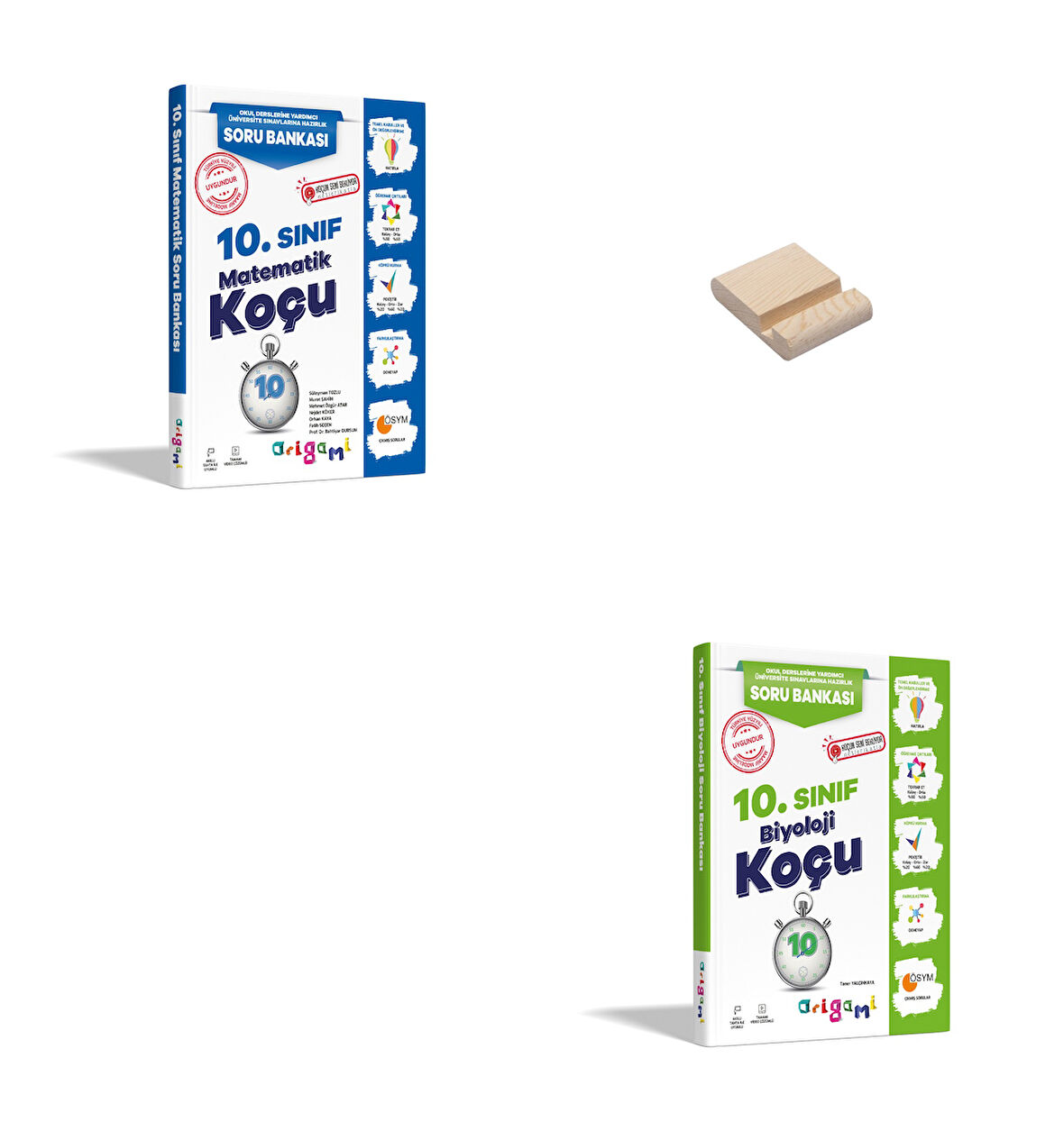 ORİGAMİ 10. Sınıf Matematik ve Biyoloji Soru Bankası + Telefon Standı