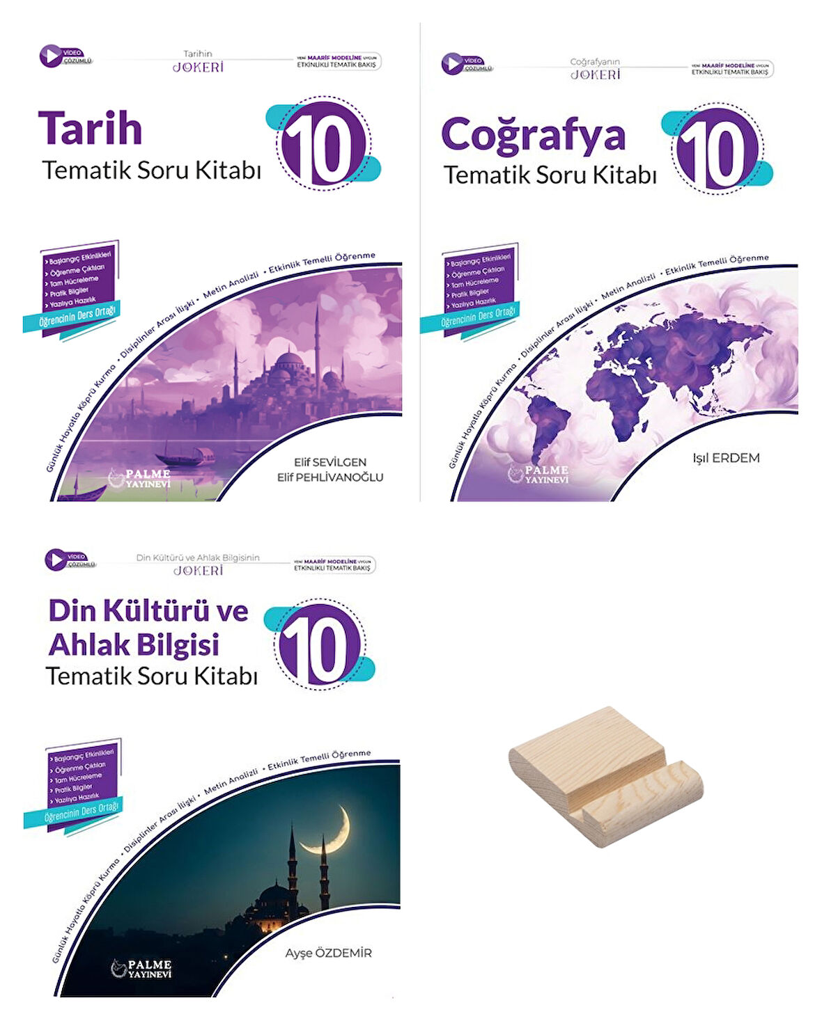 10. Sınıf Joker Tarih Coğrafya ve Din Kültürü Tematik Soru Bankası 3lü Set + Telefon Standı